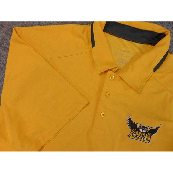 Kennesaw State Shirt Mens Med Gold Nike Dri-Fit Polo NCAA Embroidered Logo‎ - Picture 1 of 9
